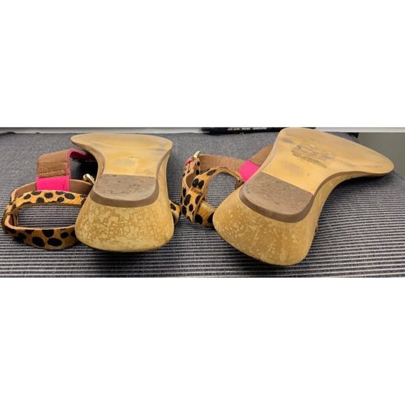 Diane Von Furstenberg flat strappy sandals size 10 bright pink - Picture 8 of 8